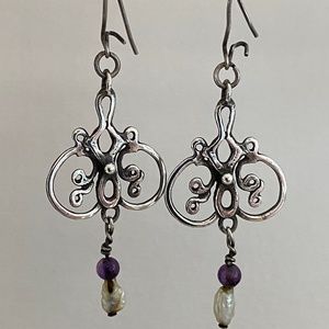 Handcrafted sterling silver earrings